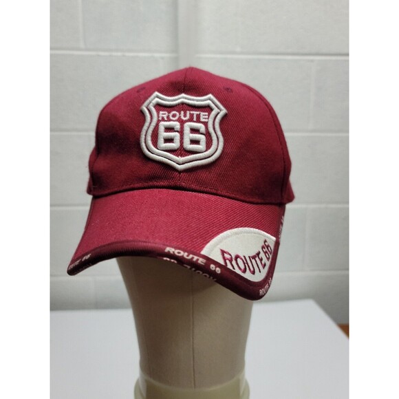 Route 66 Hat Route 66 Hat Tan Brown Adjustable Adult Size Hat Brown Cap - Picture 1 of 7